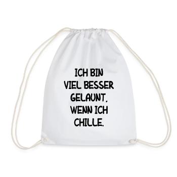 Müde Faul Job Chillen Laune Mitarbeiter Geschenk - Turnbeutel - Weiß - Vorne