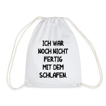 Müde Faul Job Schlafen Fertig Mitarbeiter Geschenk - Turnbeutel - Weiß - Vorne