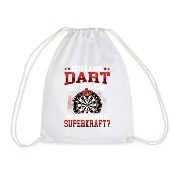 Ich kann Dart spielen Darts Dartspieler 180 - Turnbeutel - Weiß - Vorne
