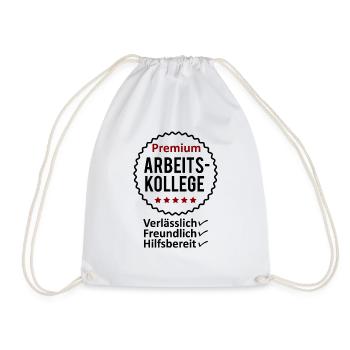 Bester Arbeitskollege Spruch Geschenk Herren - Turnbeutel - Weiß - Vorne