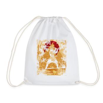 Samurai Japanese Art Vintage Fighter Retro - Drawstring Bag - white - Front