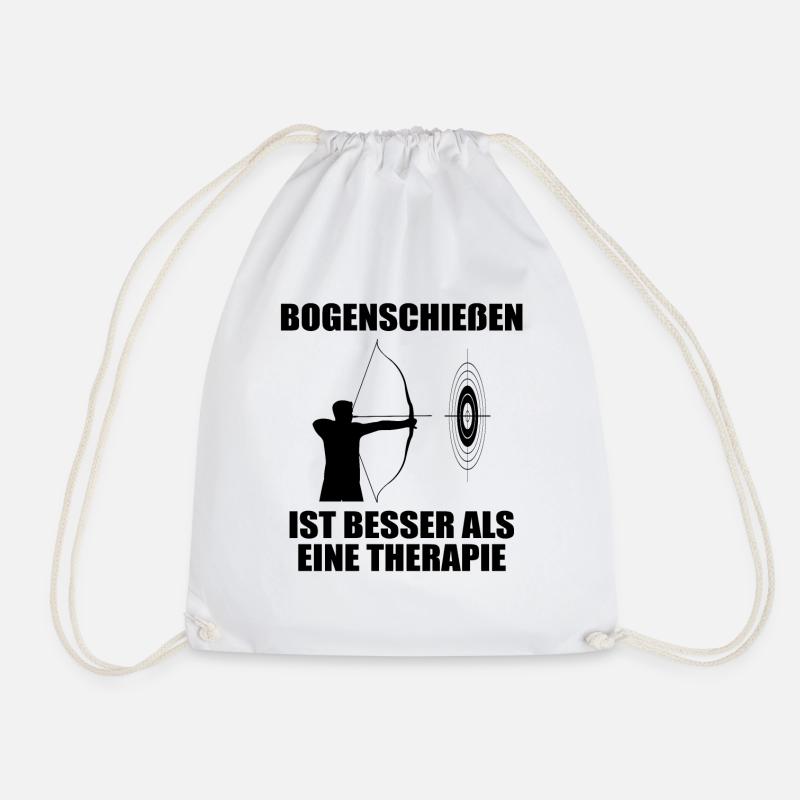 Bogenschießen Bogenschütze Spruch Geschenk - Turnbeutel - Weiß