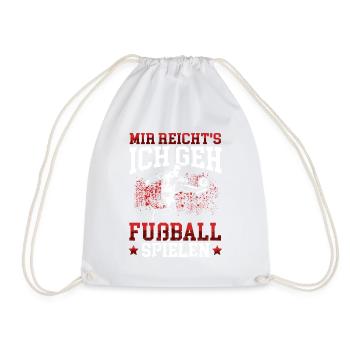 Ich geh Fußball spielen Fußballer Fußballspieler - Turnbeutel - Weiß - Vorne