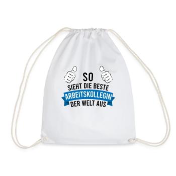 Beste Arbeitskollegin Spruch Geschenk Damen - Turnbeutel - Weiß - Vorne