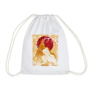 Samouraï Art Japonais Vintage Fighter Rétro - Sac de sport léger - blanc - Devant