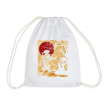 Samouraï Art Japonais Vintage Fighter Rétro - Sac de sport léger - blanc - Devant