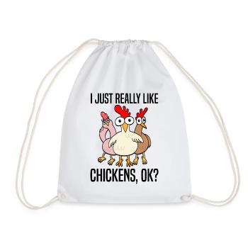 Drôles de poulets Amateurs de poulet disant cadeau - Sac de sport léger - blanc - Devant