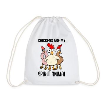 Drôles de poulets Amateurs de poulet disant cadeau - Sac de sport léger - blanc - Devant