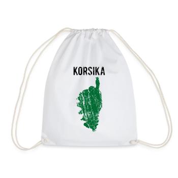 Carte de l’île de Corse France Cadeau de Noël - Sac de sport léger - blanc - Devant