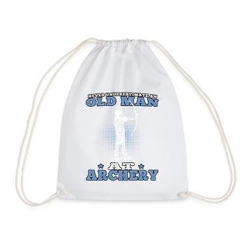 Old Man Archery Archery Archer Archers - Drawstring Bag - white - Front