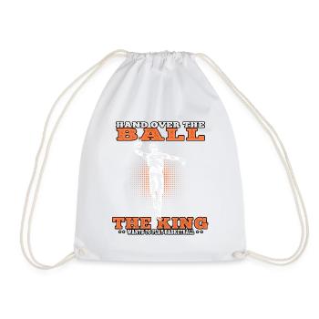King plays basketball basketball players - Drawstring Bag - white - Front