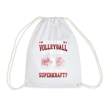 Ich kann Volleyball spielen Volleyballerin - Turnbeutel - Weiß - Vorne