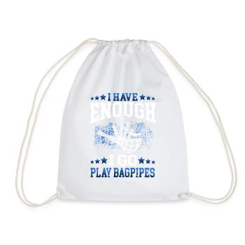 Je vais jouer à la cornemuse à la cornemuse écossaise - Sac de sport léger - blanc - Devant