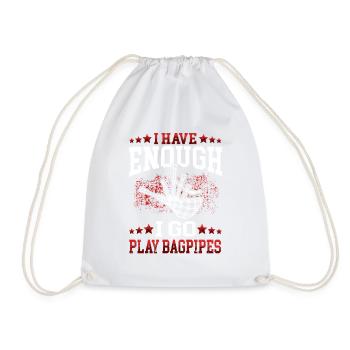 Je vais jouer à la cornemuse à la cornemuse écossaise - Sac de sport léger - blanc - Devant