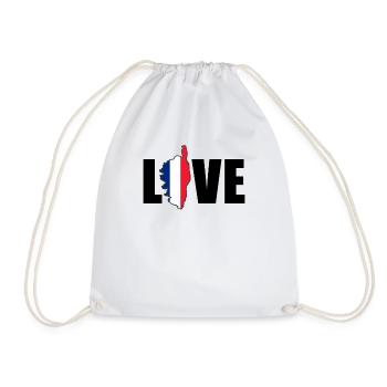 Corse Lovers Motif France Cadeau de Noël - Sac de sport léger - blanc - Devant