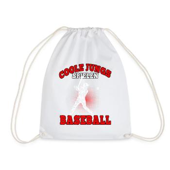 Coole Jungs Baseball Baseballer Baseballspieler - Turnbeutel - Weiß - Vorne