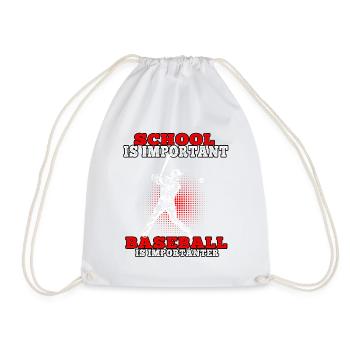 Baseball is importanter Baseballer Baseballspieler - Turnbeutel - Weiß - Vorne