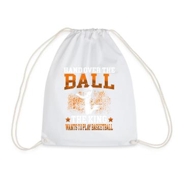King plays basketball basketball players - Drawstring Bag - white - Front