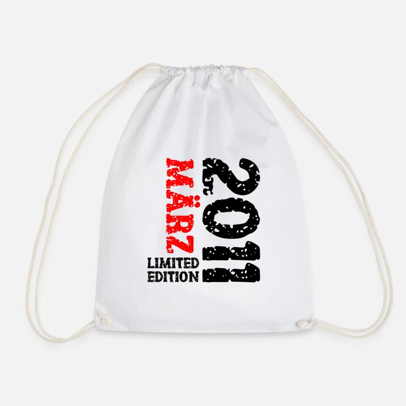 2011 März Limited Edition Geburtstag Geschenk - Turnbeutel - Weiß
