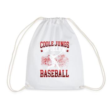 Coole Jungs Baseball Baseballer Baseballspieler - Turnbeutel - Weiß - Vorne