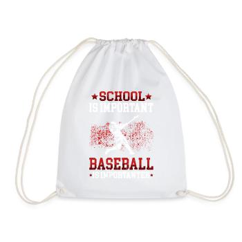 Baseball is importanter Baseballer Baseballspieler - Turnbeutel - Weiß - Vorne