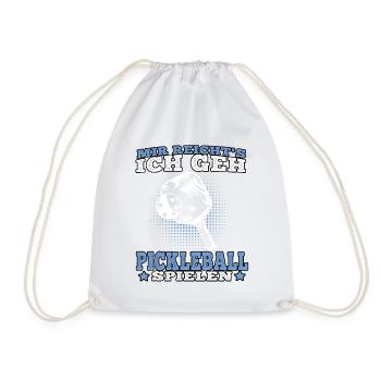 Ich geh Pickleball spielen Pickelball - Turnbeutel - Weiß - Vorne