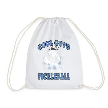Cool guys play pickleball Pickelball - Drawstring Bag - white - Front