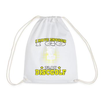 Discgolf Ich geh Disc Golf spielen Discgolfer - Turnbeutel - Weiß - Vorne
