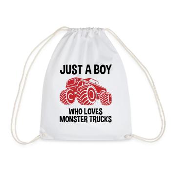 Monster Truck Monster Truck Fans Boy Gift - Drawstring Bag - white - Front