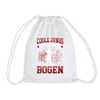 Coole Jungs schießen Bogenschütze Bogenschützen - Turnbeutel - Weiß - Vorne