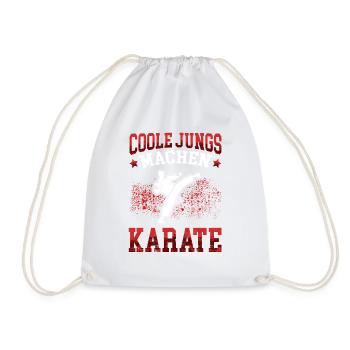 Coole Jungs Karate Karateka asiatischer Kampfsport - Turnbeutel - Weiß - Vorne