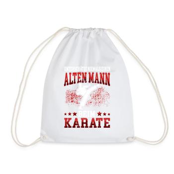 Alter Mann Karate Karateka asiatischer Kampfsport - Turnbeutel - Weiß - Vorne