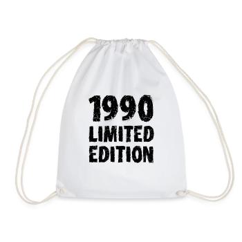 1990's Limited Edition Birthday Gift Wife Husband - Drawstring Bag - white - Front