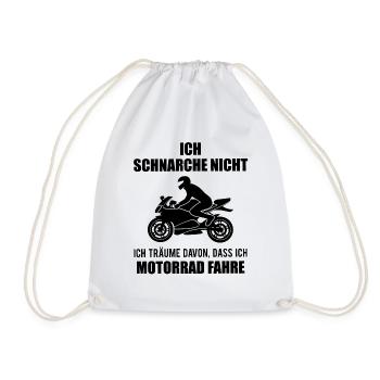 Motorradfahrer Motorrad Lustiger Spruch Geschenk - Turnbeutel - Weiß - Vorne