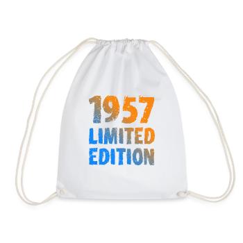 1957 édition limitée anniversaire cadeau femme mari - Sac de sport léger - blanc - Devant
