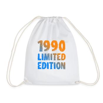 1990's Limited Edition Birthday Gift Wife Husband - Drawstring Bag - white - Front