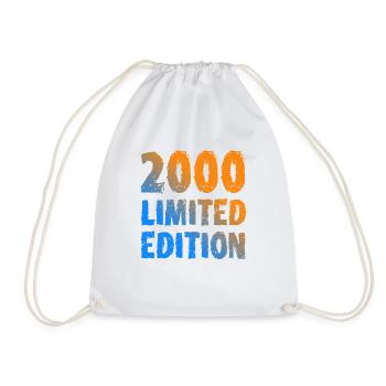 2000 Limited Edition Birthday Gift Wife Husband - Drawstring Bag - white - Front