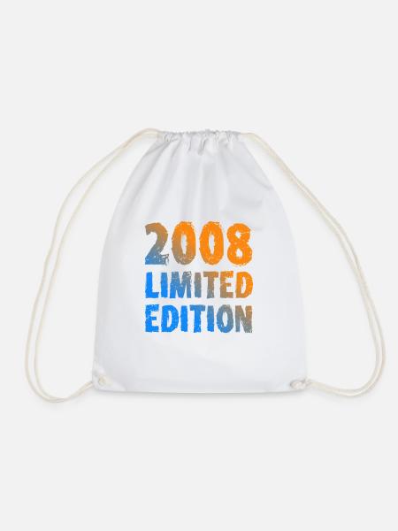 2008 Limited Edition Geburtstag Geschenk Frau Mann - Turnbeutel - Weiß