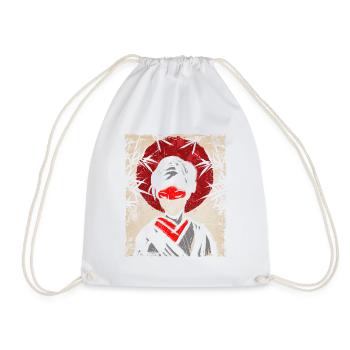 Geisha Art Japonais Vintage Rétro Femmes - Sac de sport léger - blanc - Devant