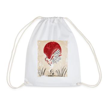 Crane Art Art Japonais Vintage Rétro - Sac de sport léger - blanc - Devant