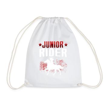 Riding on horseback Young Rider Rider - Drawstring Bag - white - Front