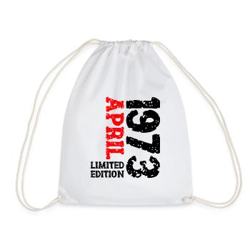 1973 avril édition limitée cadeau d’anniversaire - Sac de sport léger - blanc - Devant
