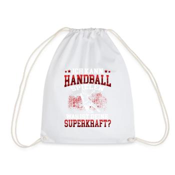 Handball spielen Superkraft Handballer - Turnbeutel - Weiß - Vorne