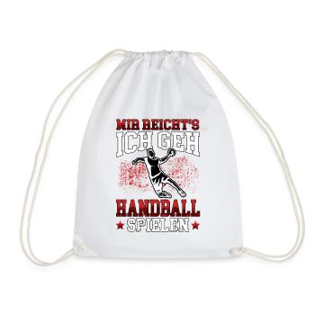 Ich geh Handball spielen Handballer Handballerin - Turnbeutel - Weiß - Vorne