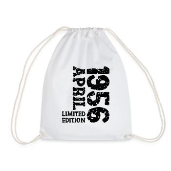 1956 avril édition limitée cadeau d’anniversaire - Sac de sport léger - blanc - Devant