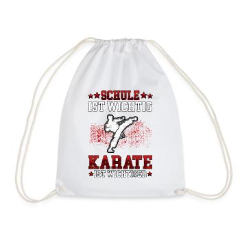 Karate wichtiger Karateka asiatischer Kampfsport - Turnbeutel - Weiß - Vorne