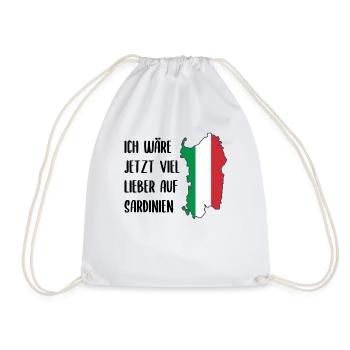 Sardinien Lustiger Spruch Italien Urlaub Geschenk - Turnbeutel - Weiß - Vorne