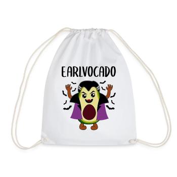 Avocado Vampire Funny Vegetable Fruit Gift - Drawstring Bag - white - Front