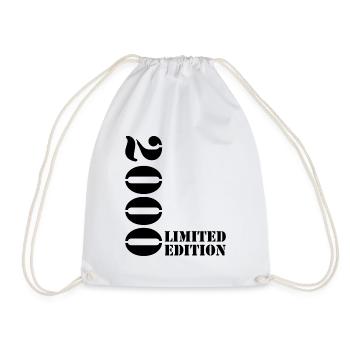 2000 Limited Edition Birthday Gift Wife Husband - Drawstring Bag - white - Front