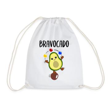 Avocado Jongleur Lustiges Gemüse Obst Geschenk - Turnbeutel - Weiß - Vorne